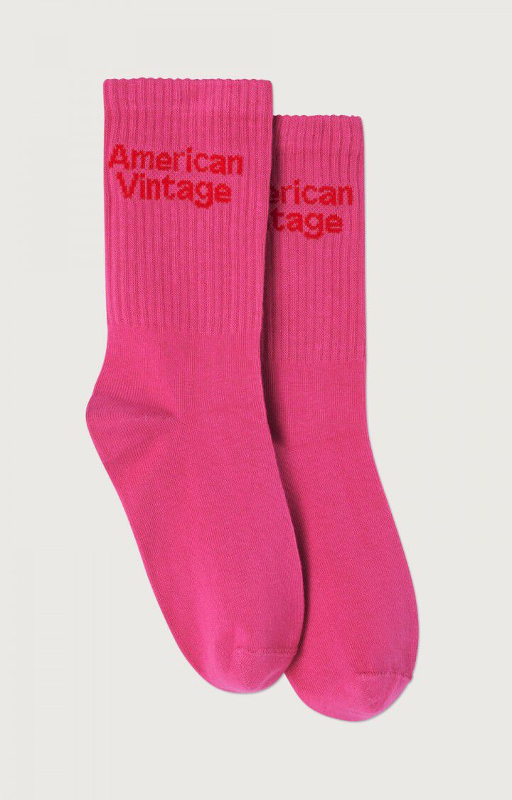 American Vintage : Chaussettes enfants Américain Vintage Rose — s-5-7-ans