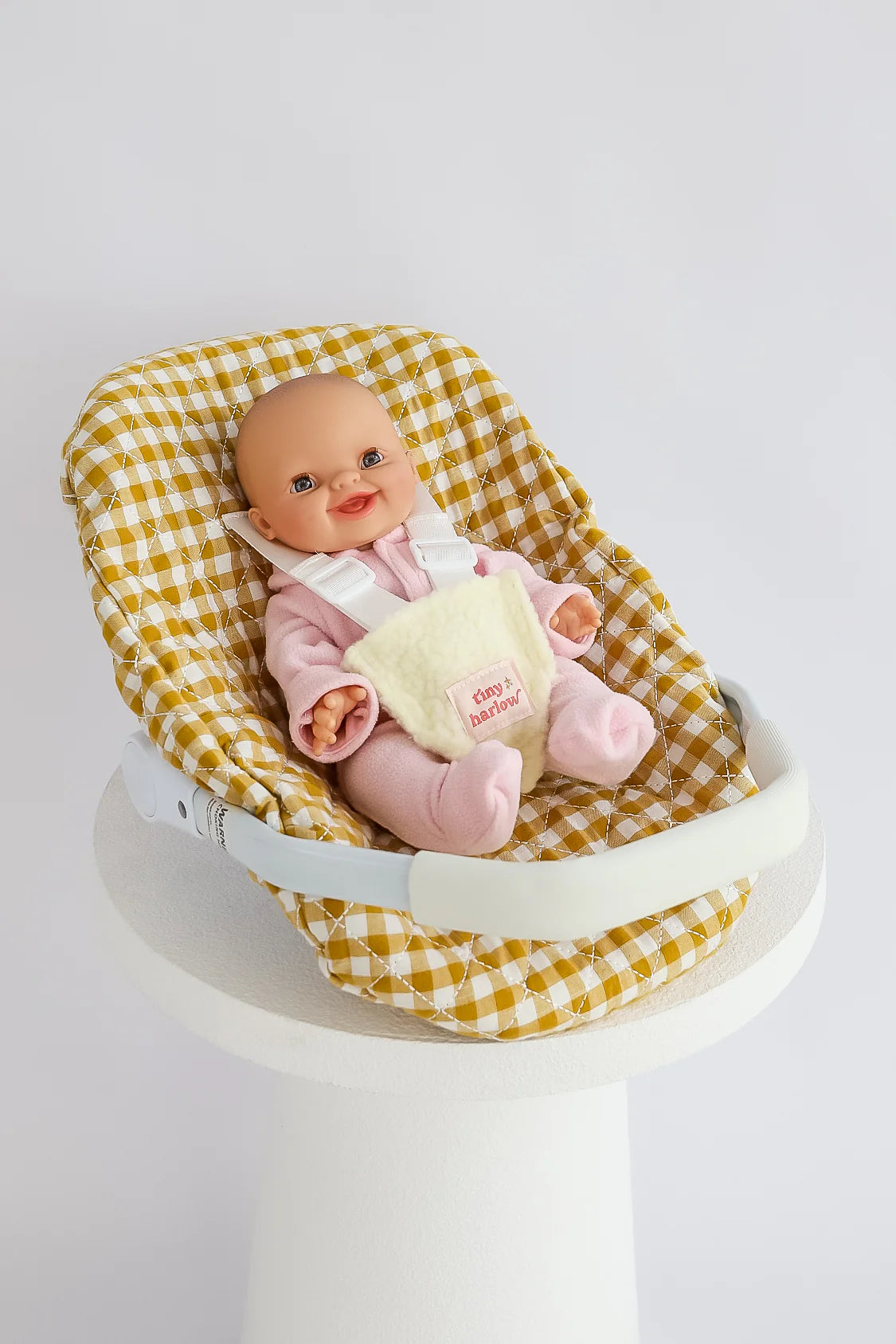 Cosy pour poupée Vichy Camel