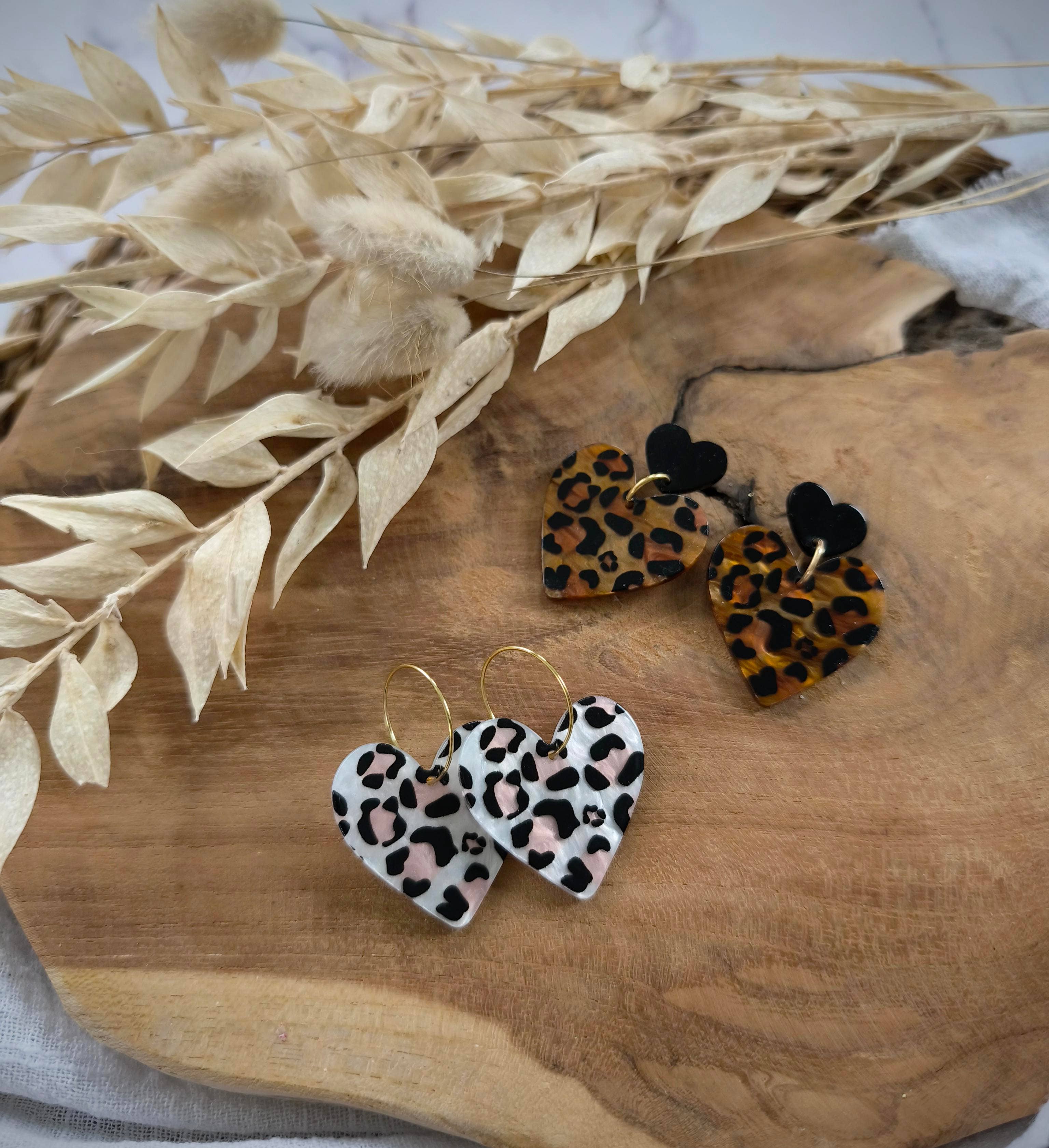 Boucles d'oreilles Coeur Graou nude 2