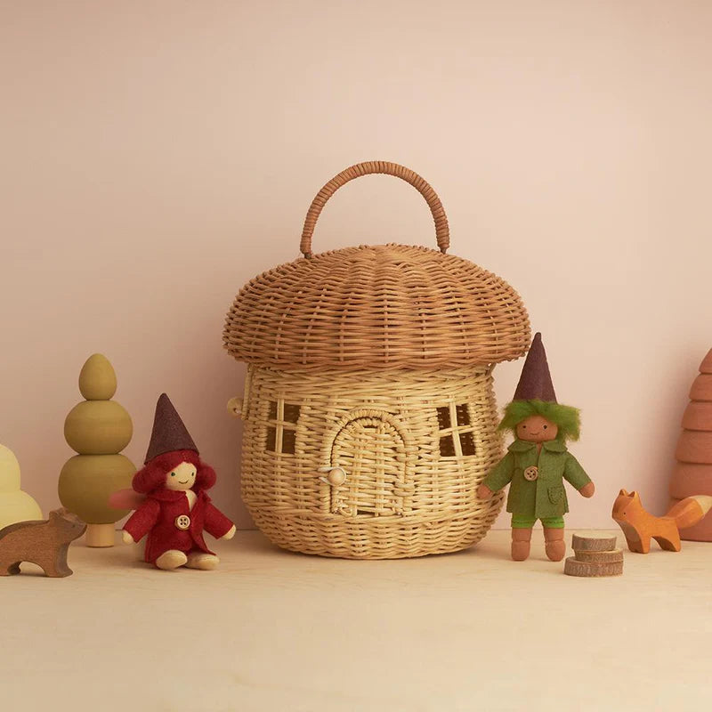 Panier Champignon en rotin