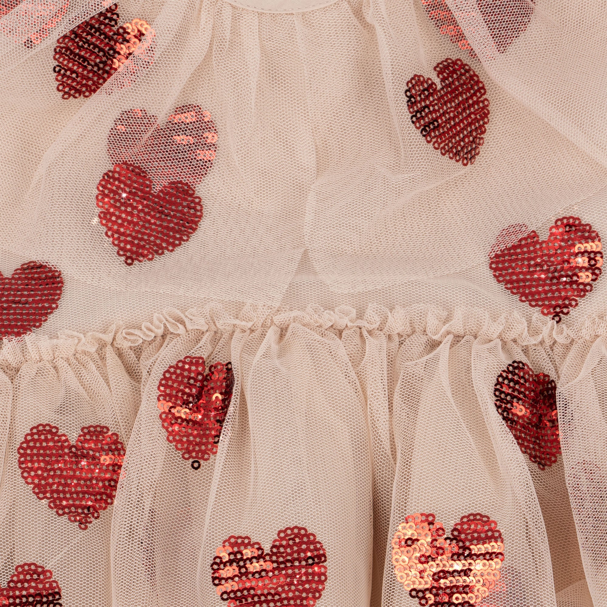 Yvonne robe fée - coeur sequins rouge 10