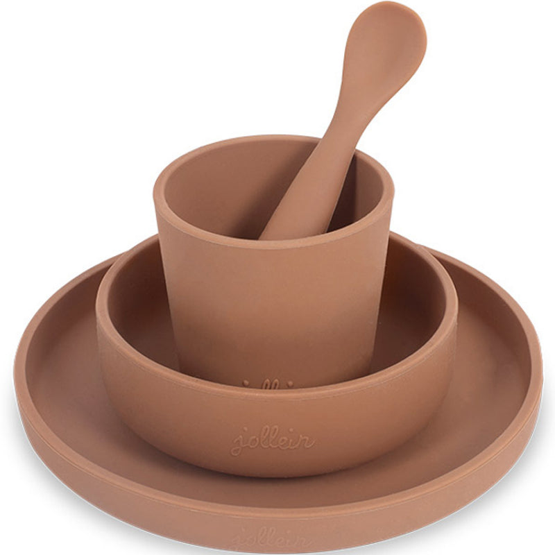 Set de vaisselle en silicone — Caramel