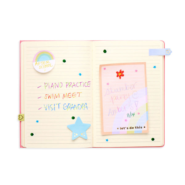 Bloc note & onglets arc en ciel pastel 2