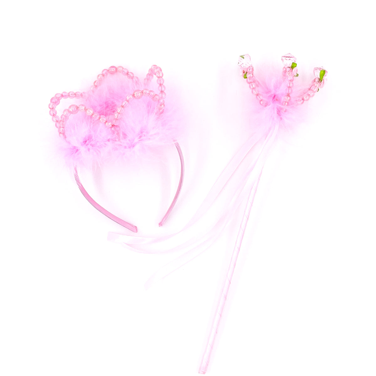 Serre Tête Perles Rose 2