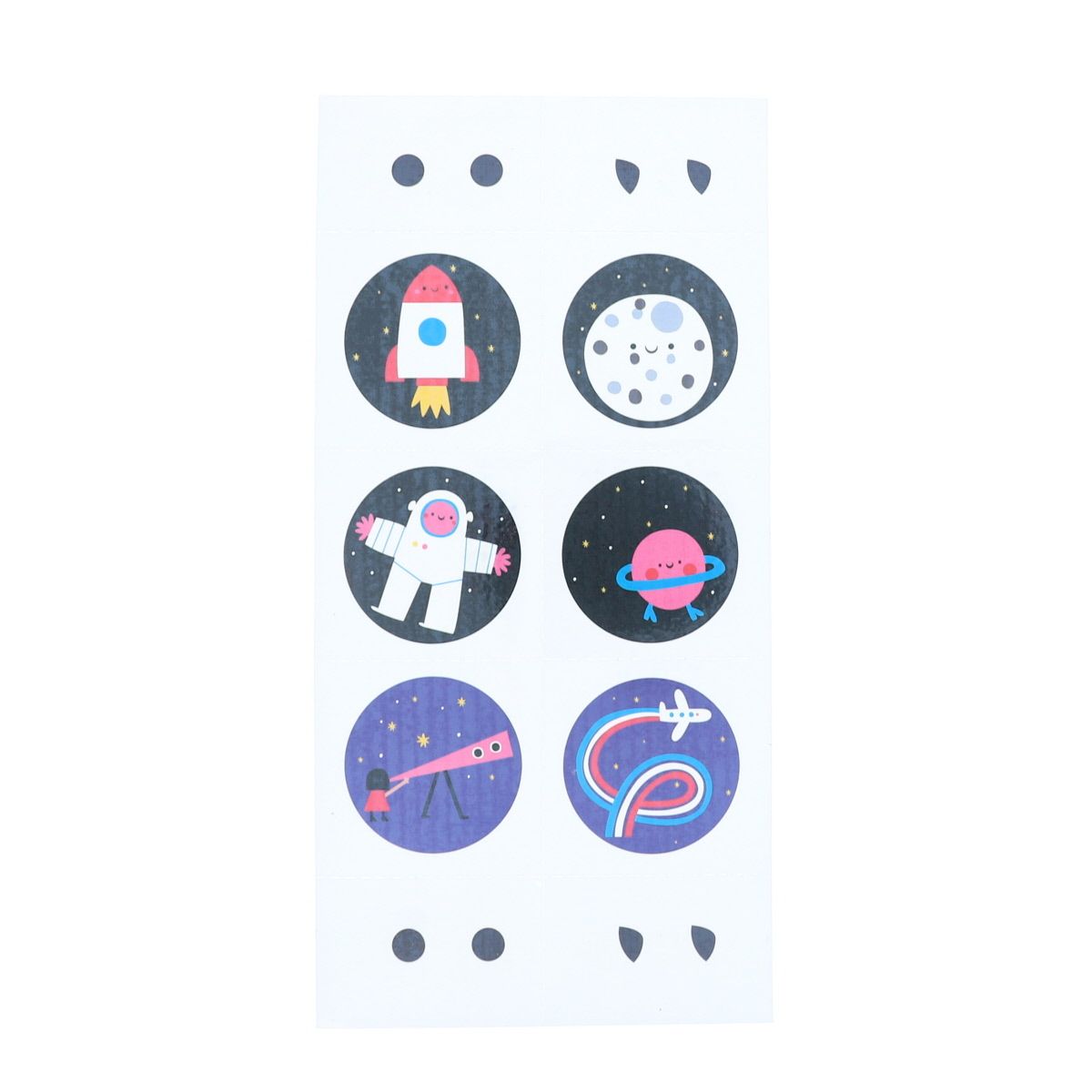 Set de 2 planches de tatouages temporaires "Astro" 2