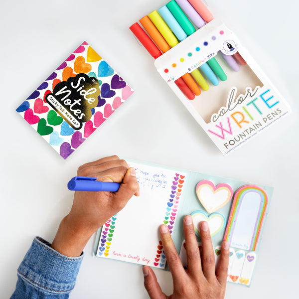 Bloc note & onglets coeurs 4