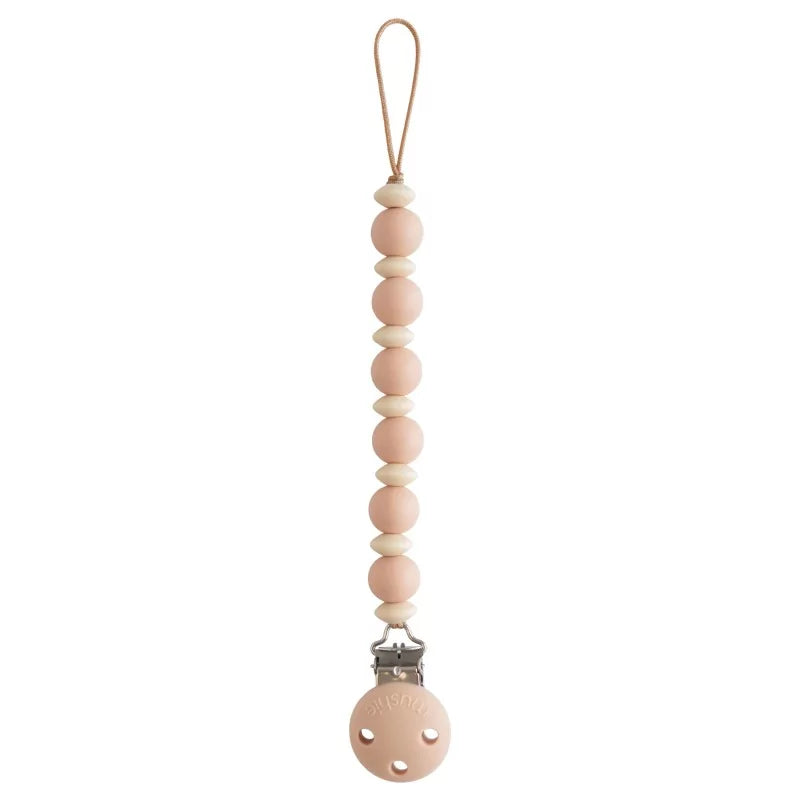 Attache tétine silicone Mushie — Blush