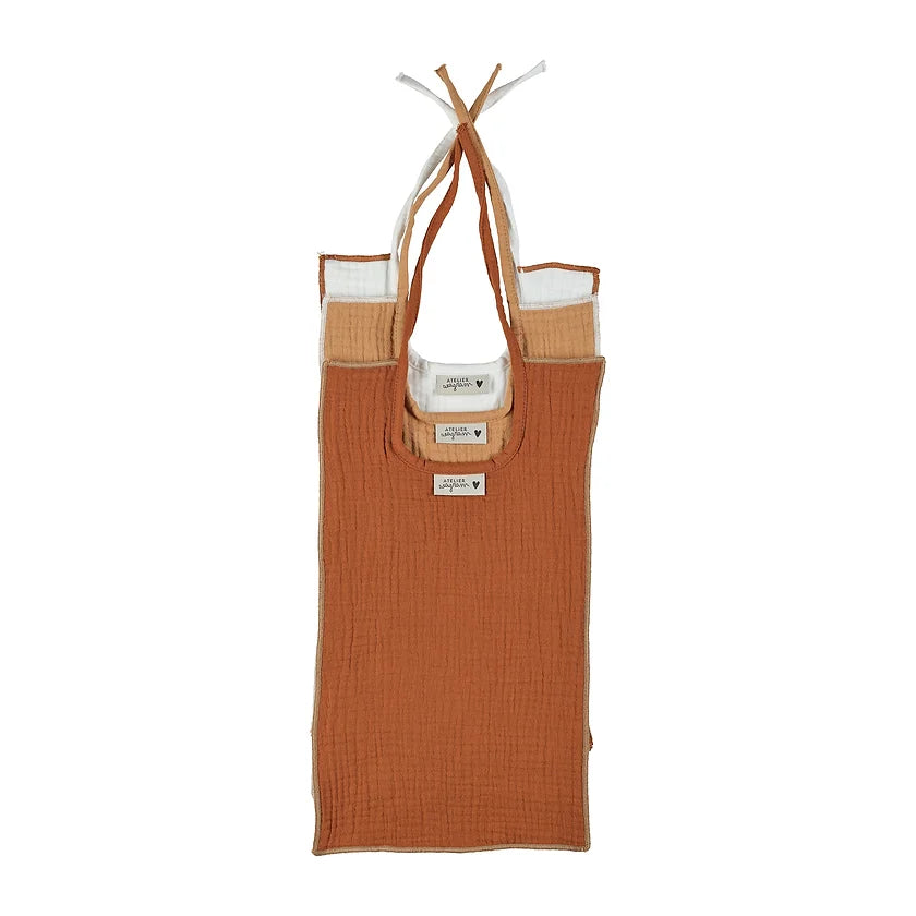 Bavoir long en gaze de coton 5