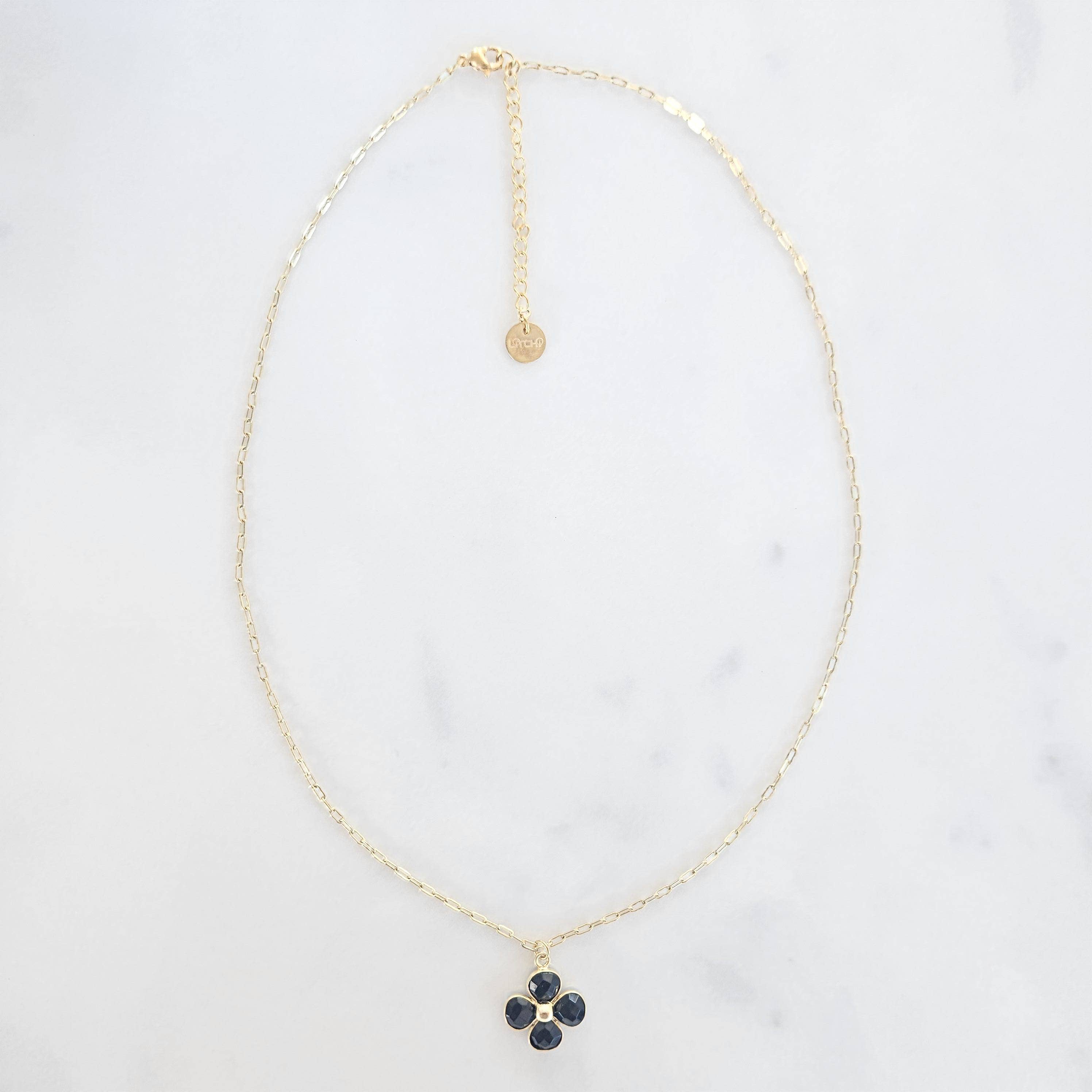 Collier Trèfle Précieux noir 2