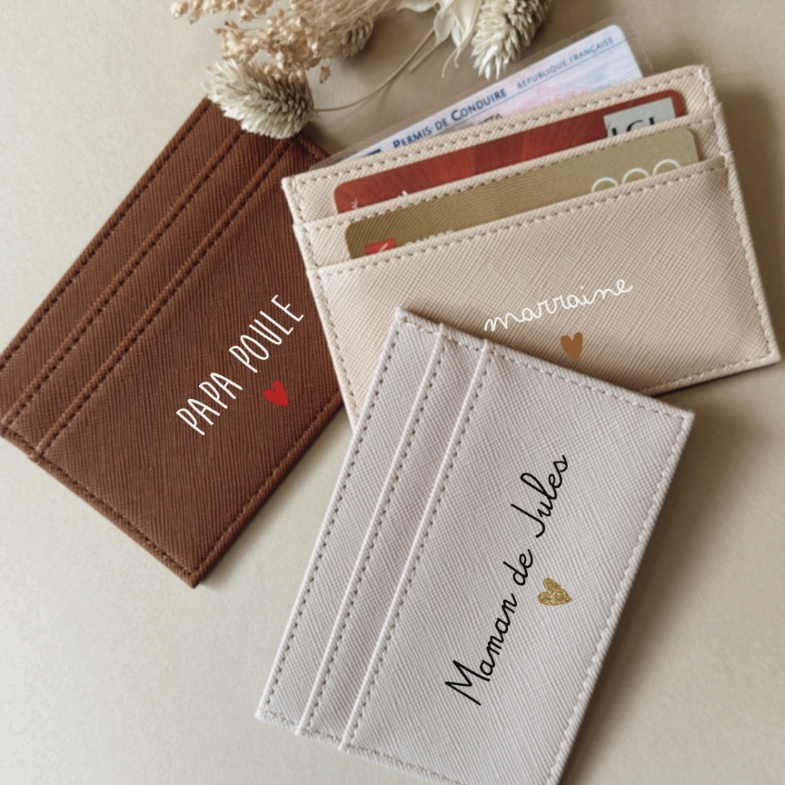 Porte carte Maman — Beige : MAMAN ♥️