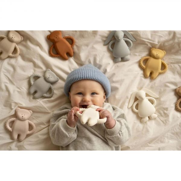 Ourson de dentition en caoutchouc naturel cappuccino 3