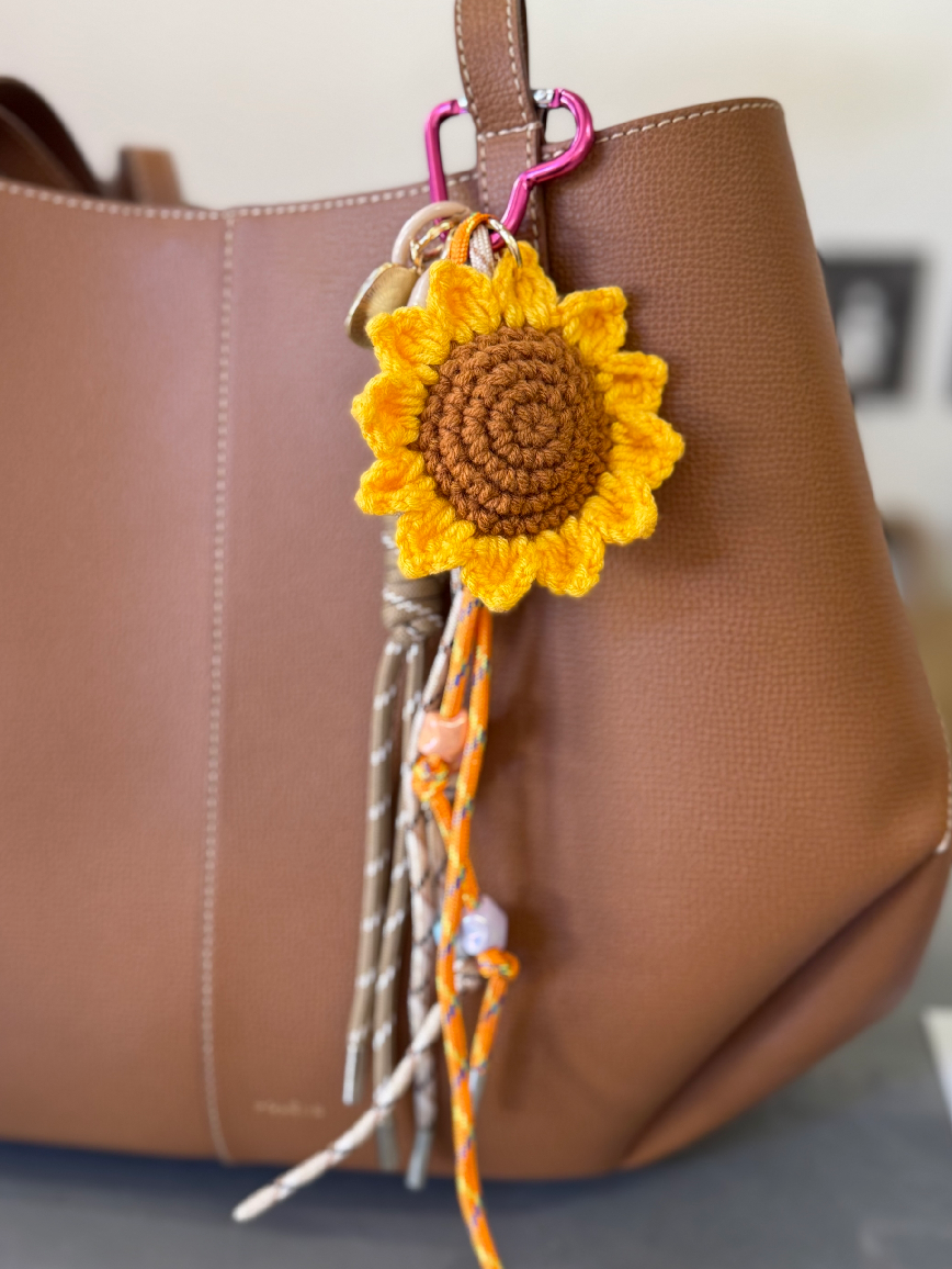 Gris-gris de sac fleur de tounesol taupe
