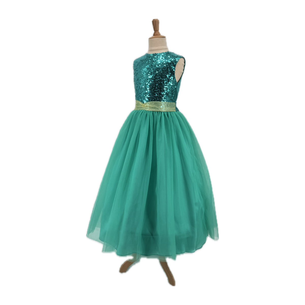Robe de Princesse Joséphine turquoise — 3/4 ans