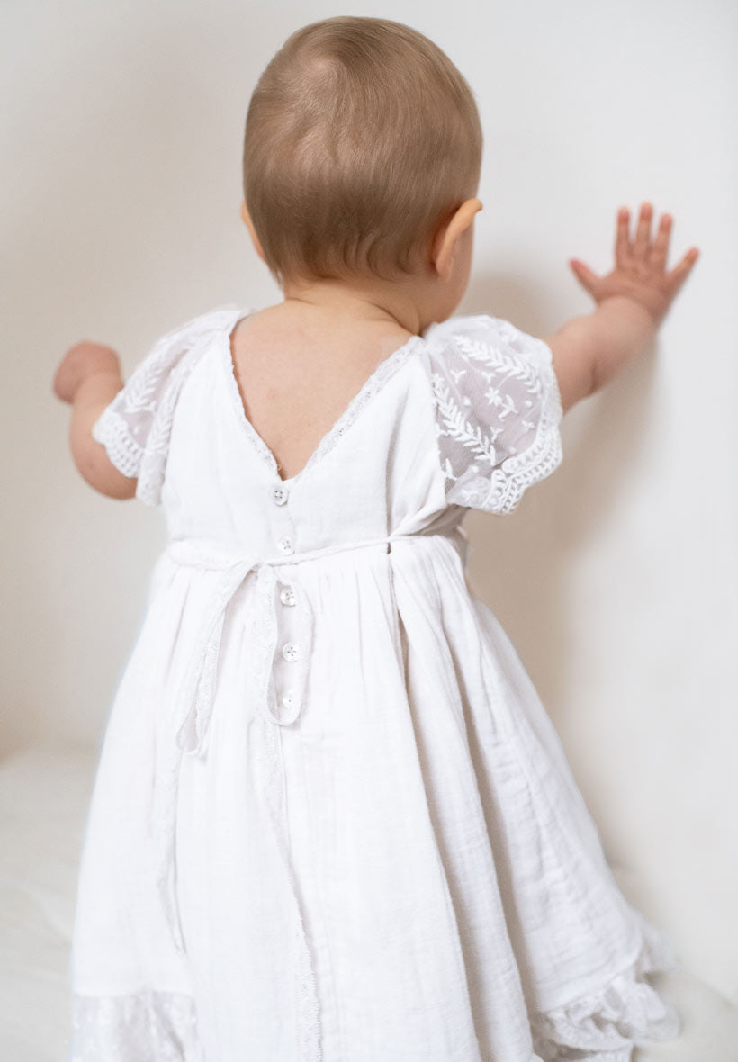 Robe Salomé blanche — 2 ans