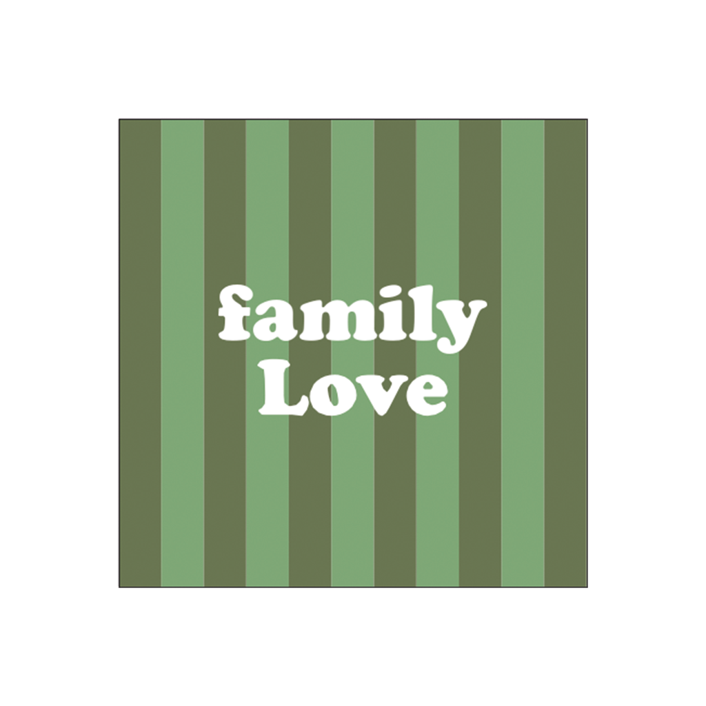 Serviette papier rayure family love x20 2