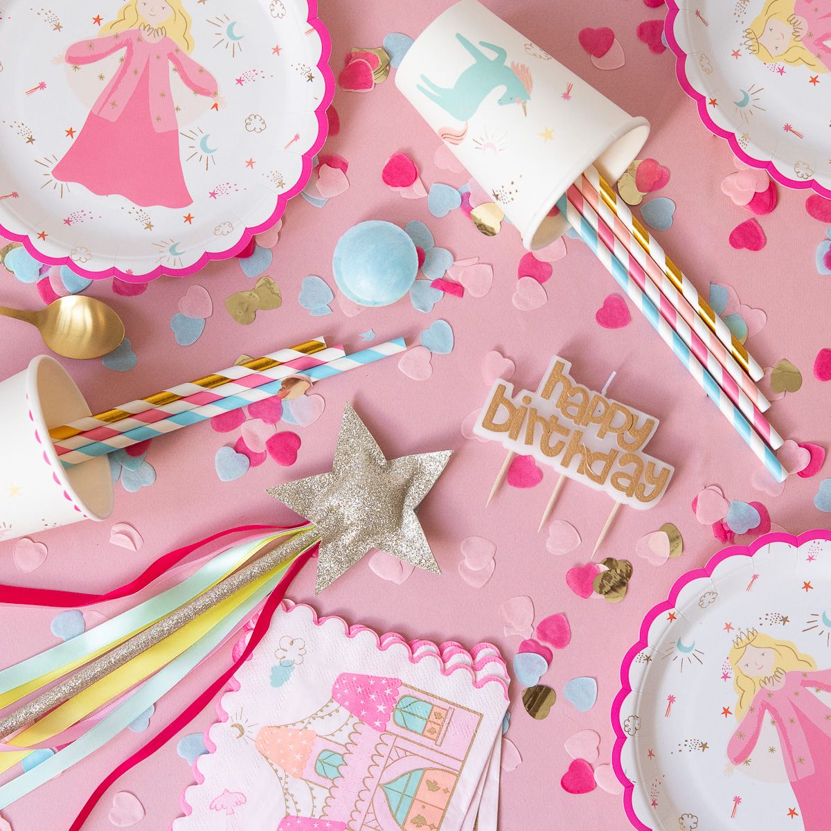 Lot de 8 gobelets en carton Licorne 2