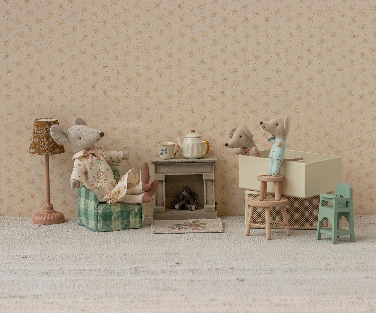 Maileg : Chaise haute, Souris - Menthe 3