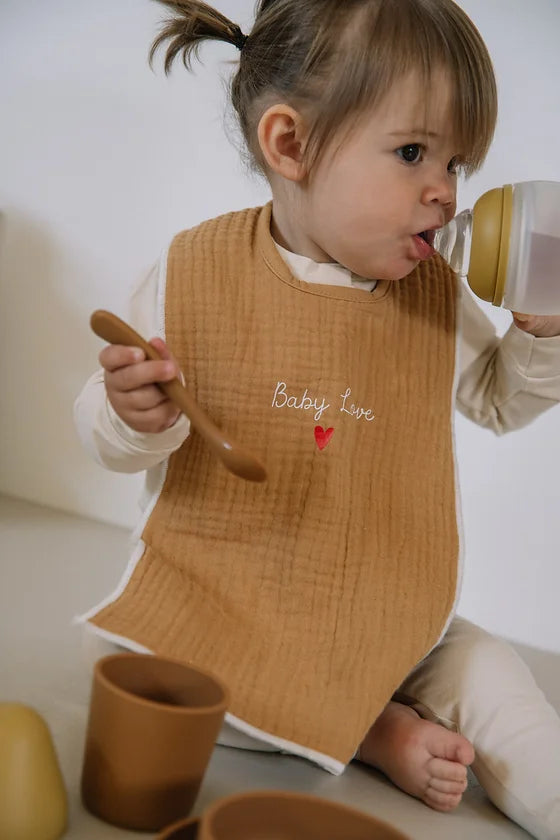 Bavoir long en gaze de coton 4