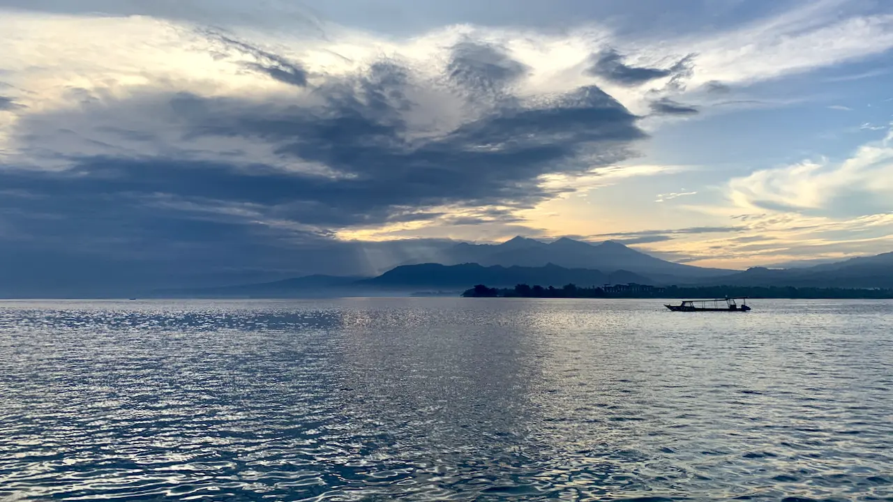 View of Lombok from Gili