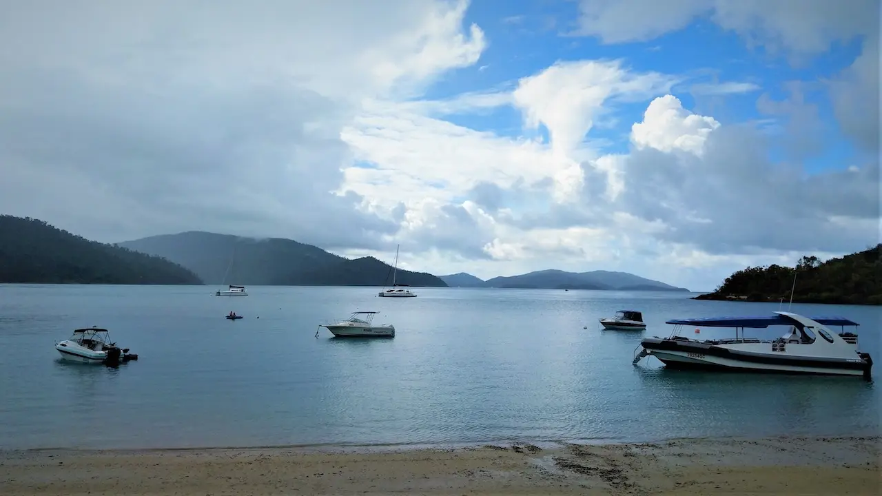 Coastal Waters of Great Barrier Reef as seen from Palm Bay Resort