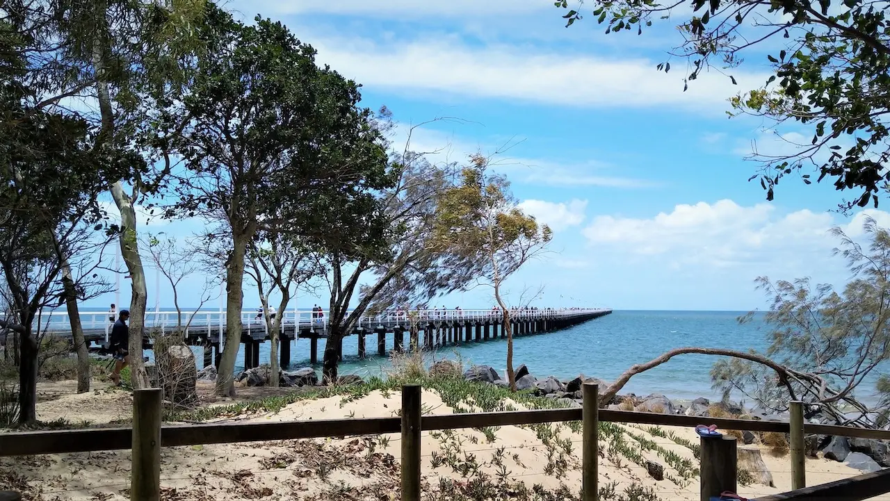 Urangan Pier as seen from shore