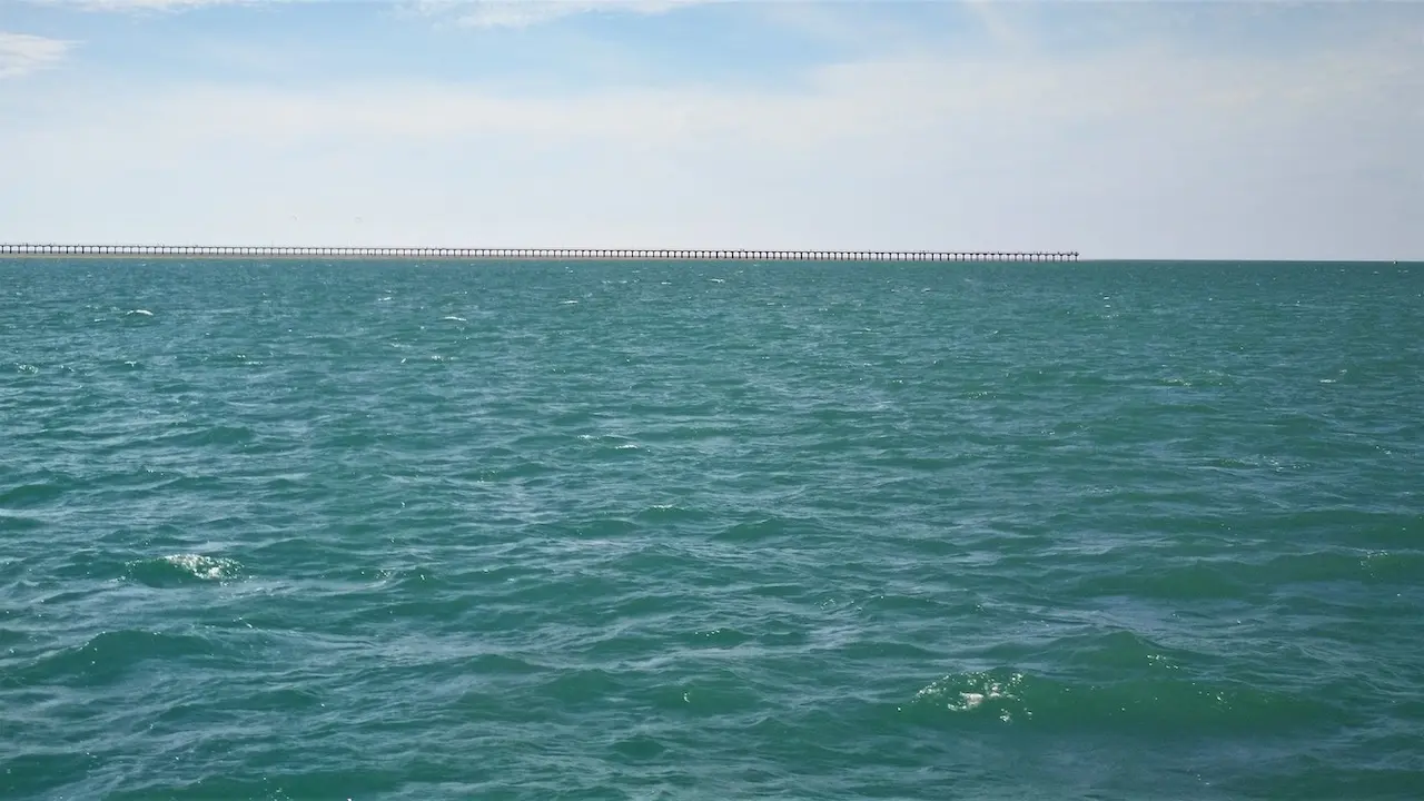 Urangan Pier as seen from our catamaran