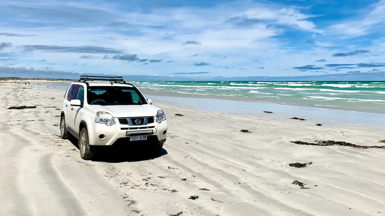 That’s Our Ride. On The Brown Beach