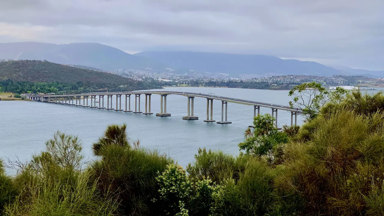 Tasman Bridge, as seen from Rosny Hill