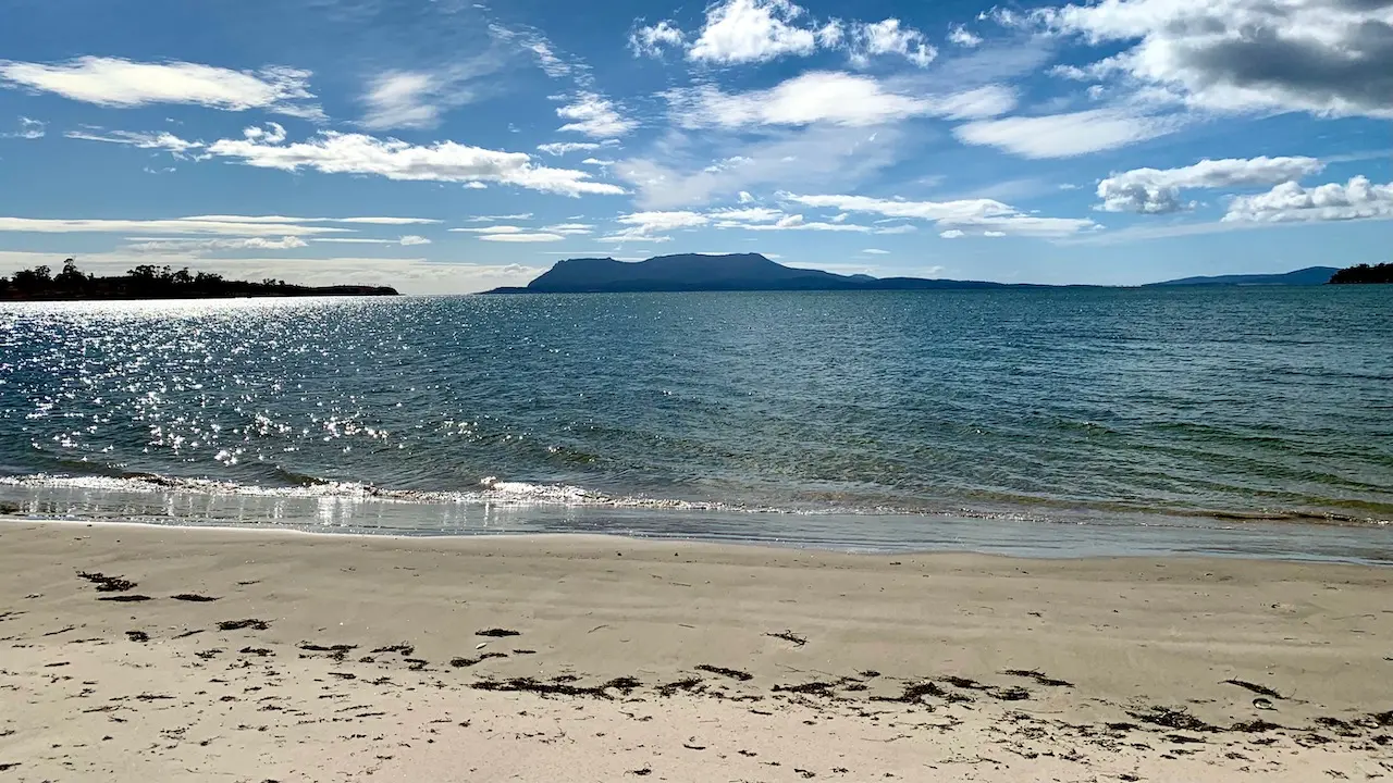 Maria Island as seen from Raspins Beach, Orford