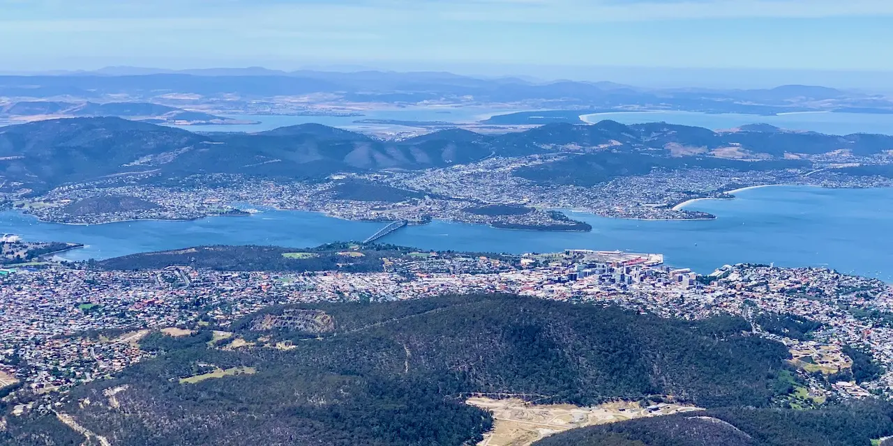 Tasman Bridge connecting East and West of Hobart