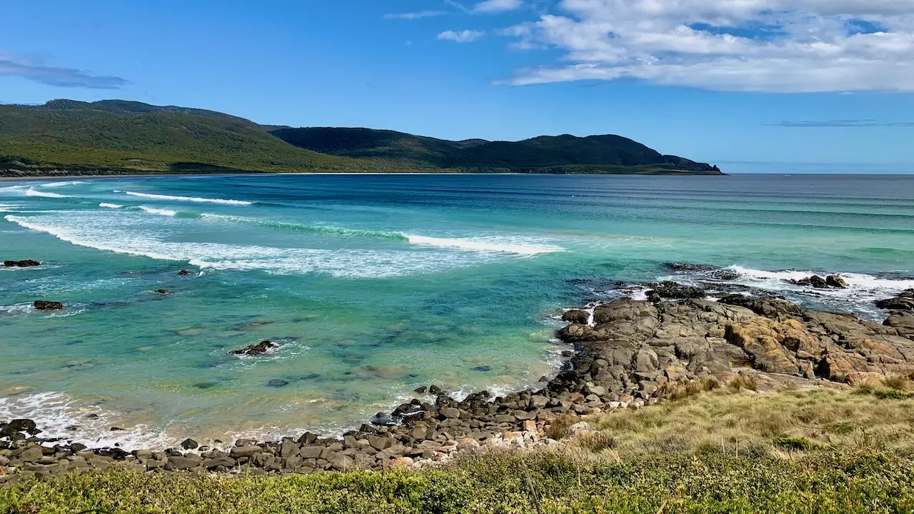 Cloudy Bay overlooking Mount Bruny