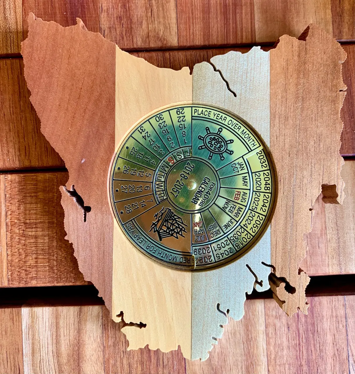 40-Years Calendar on a Tassie shaped block