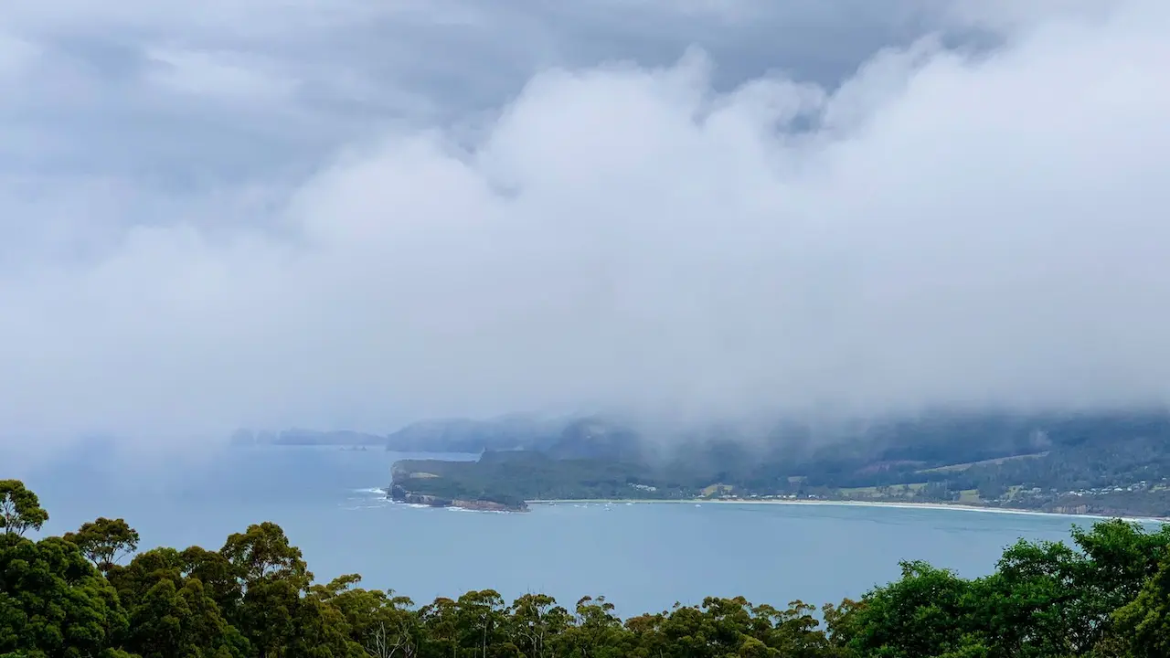 Pirates Bay as seen from EagleHawk Neck