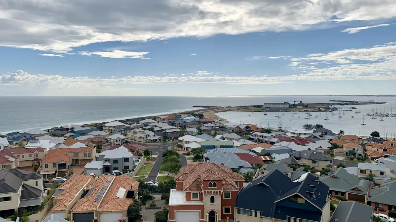 Aerial View of Bunbury Coast from Marlston Hill Lookout