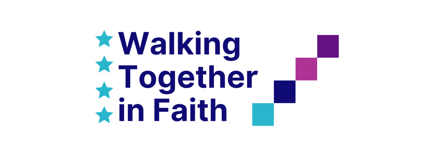 "walking together in faith" logo