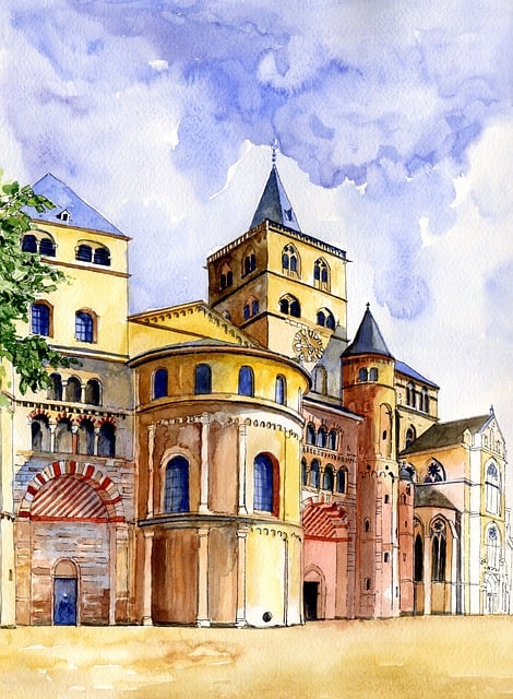 painting of the cathedral st. peter in trier