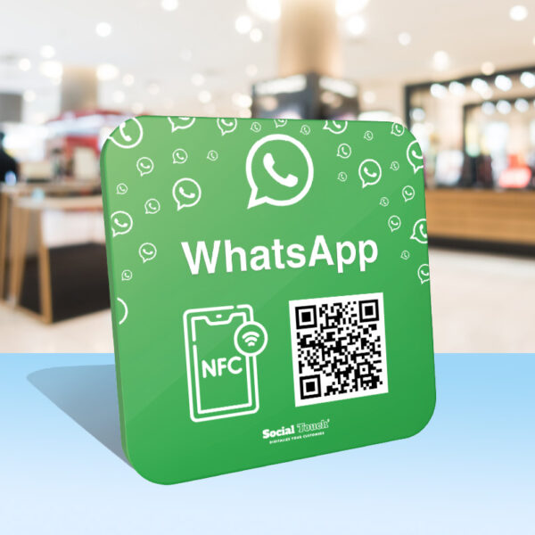 Plaque NFC WhatsApp