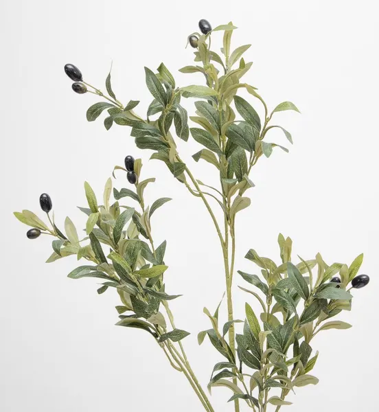 Vara de follaje de olivo con frutos de 100cm