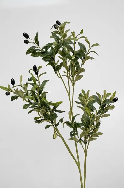 Vara de follaje de olivo con frutos de 100cm