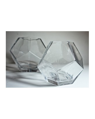 Base de cristal prisma 15 y 18cm altura