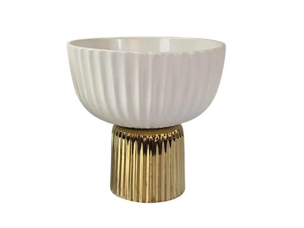 Base Argenta blanca con dorado, dos tamaños