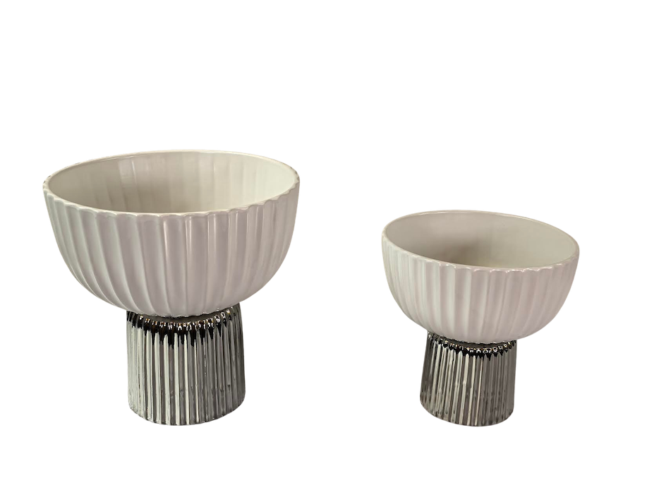 Base Argenta blanca con plata, dos tamaños