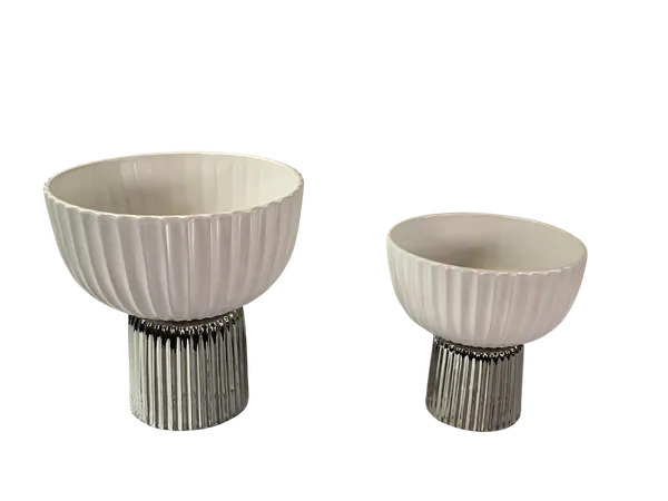 Base Argenta blanca con plata, dos tamaños