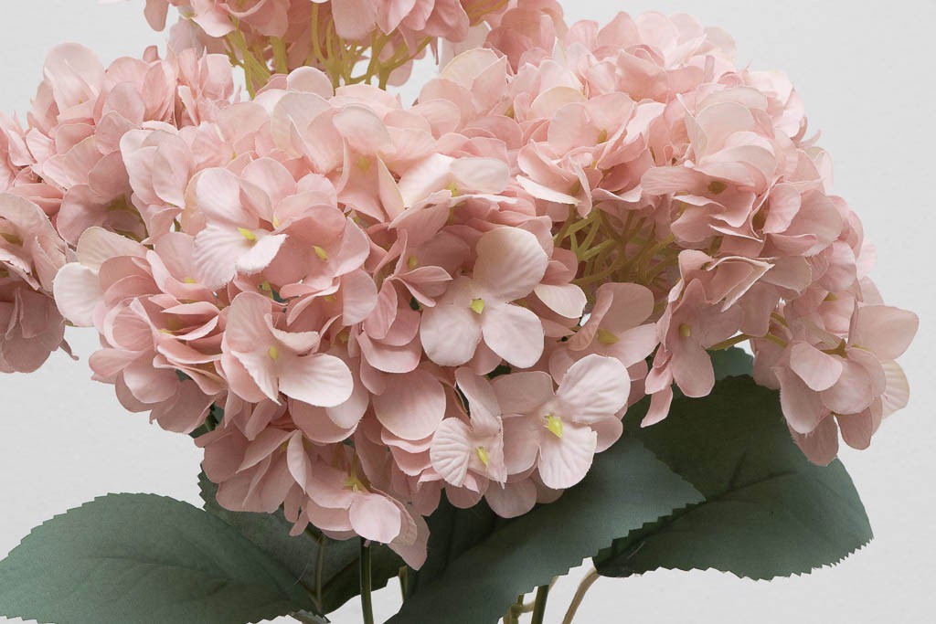 Ramo de hortensias vintage con 5 flores, varios colores