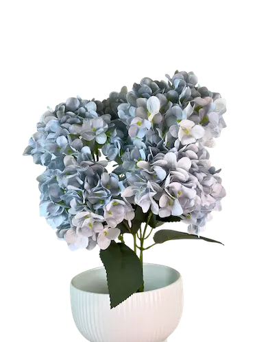 Ramo de hortensias vintage con 5 flores, varios colores