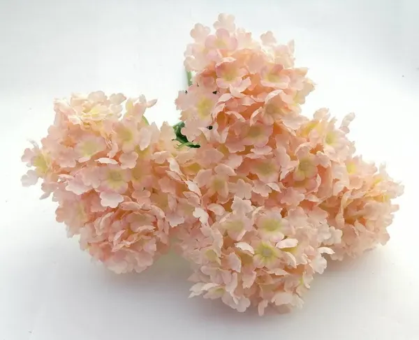 Ramo mini-hortensia x 7 flores de 55cm de largo, varios colores