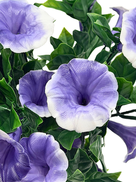 Ramillete Campanilla morada 46cm para exterior con protección UV