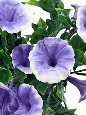 Ramillete Campanilla morada 46cm para exterior con protección UV
