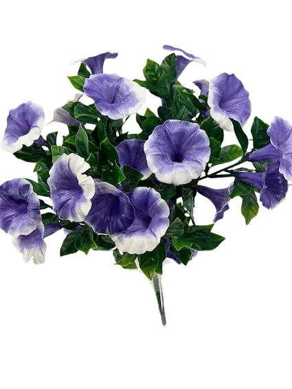 Ramillete Campanilla morada 46cm para exterior con protección UV