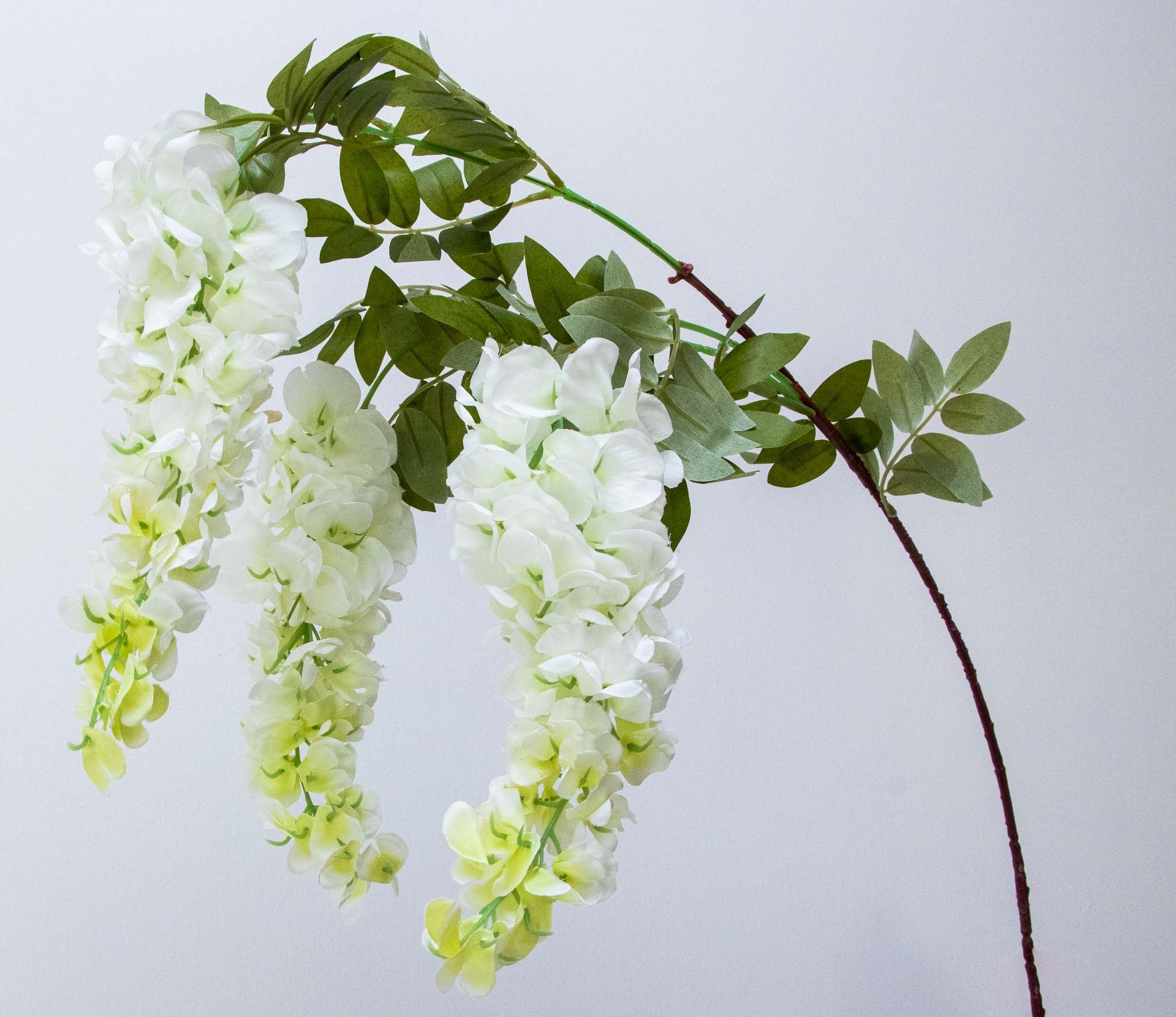 Vara de wisteria Intu blanca de 110cm de largo